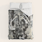 003: a vibrant abstract design in black and white by Alyssa Hamilton Art  Comforter Gallery Image 6