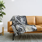 003: a vibrant abstract design in black and white by Alyssa Hamilton Art  Throw Blanket Gallery Image 1