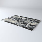 003: a vibrant abstract design in black and white by Alyssa Hamilton Art  Rug Gallery Image 3
