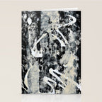 003: a vibrant abstract design in black and white by Alyssa Hamilton Art  Stationery Card Gallery Image 2