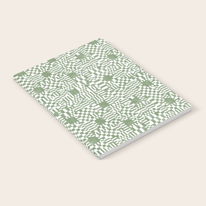 Green Op Art Vibes Notebook Gallery Image 2