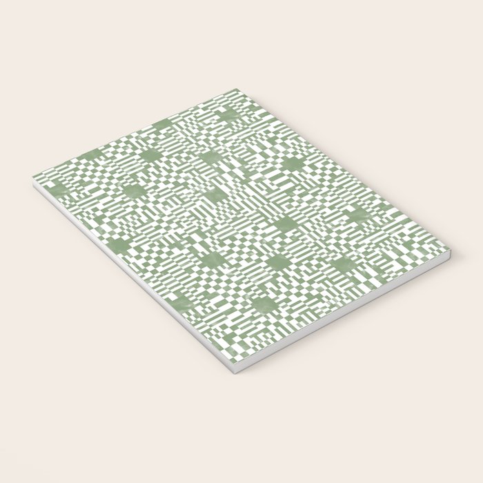 Green Op Art Vibes Notebook Gallery Image 3