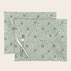 Green Op Art Vibes Placemat Gallery Image 1