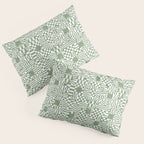 Green Op Art Vibes Pillow Sham Gallery Image 3