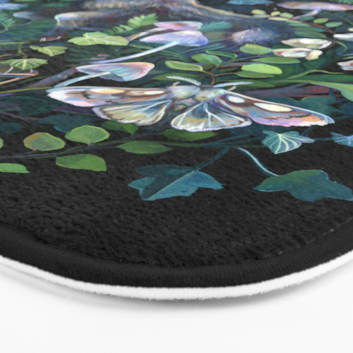 Black Goat Moon Garden Bath Mat Gallery Image 3