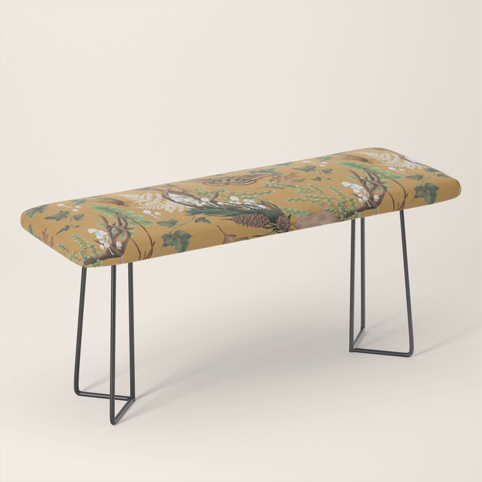 Bohemian Leafy Forest Bench Gallery Image 1
