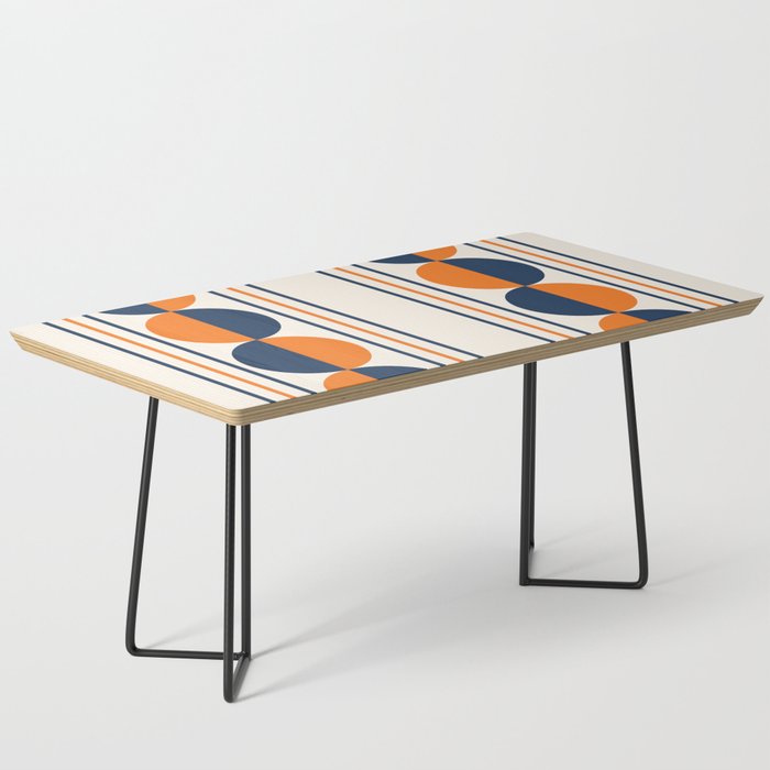 Abstract Shapes 78 in Orange and Navy Blue Coffee Table Gallery Image 1