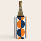 Abstract Shapes 78 in Orange and Navy Blue Wine Chiller Gallery Image 2