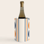 Abstract Shapes 78 in Orange and Navy Blue Wine Chiller Gallery Image 1