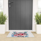 Floral moth painting Welcome Mat Gallery Image 3