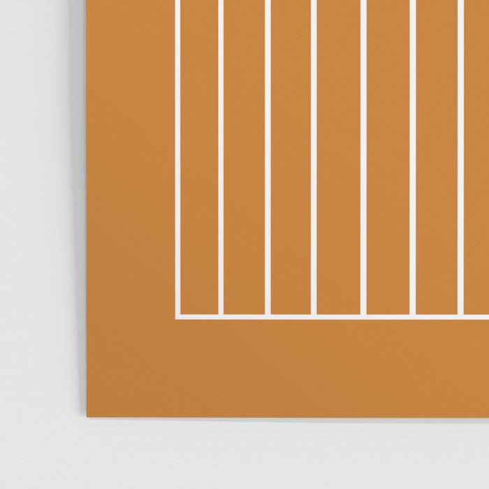 Minimal Arch XXII Bright 70s Orange Modern Geometric Lines Poster Gallery Image 3