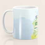 Map of Northern Michigan - Pasty Tour in Blue Coffee Mug Gallery Image 3