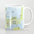 Map of Northern Michigan - Pasty Tour in Blue Coffee Mug Gallery Image 1