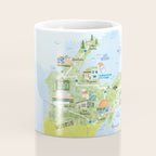 Map of Northern Michigan - Pasty Tour in Blue Coffee Mug Gallery Image 4