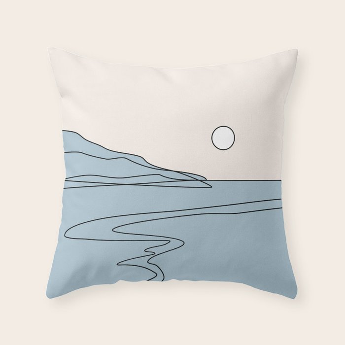 Abstract Landscape 28B Throw Pillow Gallery Image 1