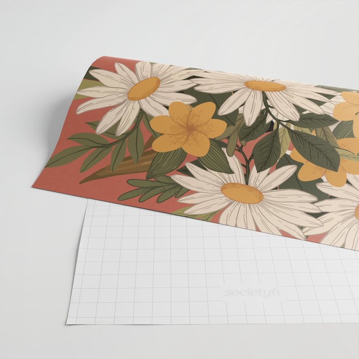 Woman With Flowers 2 Wrapping Paper Gallery Image 2