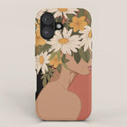 Woman With Flowers 2 iPhone Case Gallery Image 1