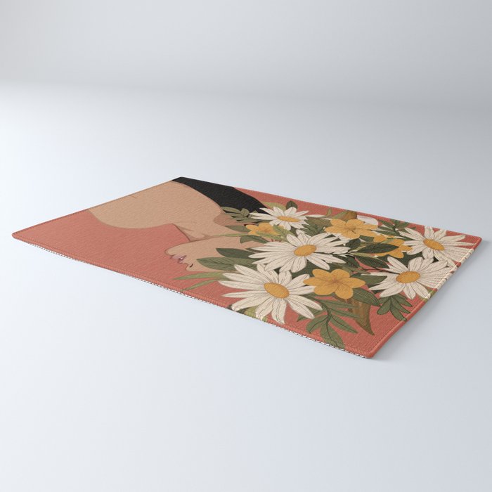 Woman With Flowers 2 Rug Gallery Image 3