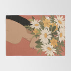 Woman With Flowers 2 Rug Gallery Image 2