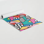 Colorful Memphis Milano Modern Geometric Shapes - 80s 90s retro electroclash pop art Aztec Yoga Mat Gallery Image 2