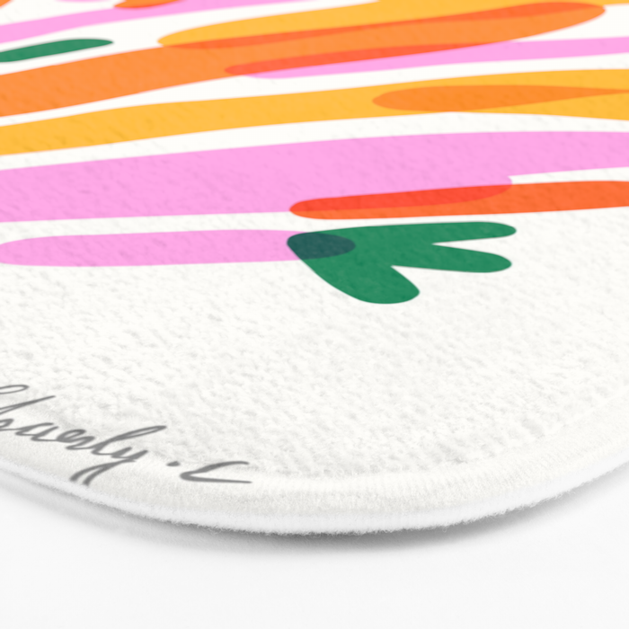 Abstract Flower Burst  Bath Mat Gallery Image 3
