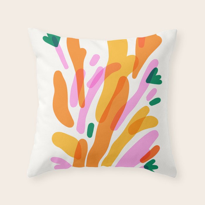 Abstract Flower Burst  Throw Pillow Gallery Image 6