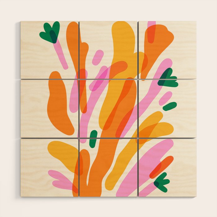 Abstract Flower Burst  Wood Wall Art Gallery Image 1