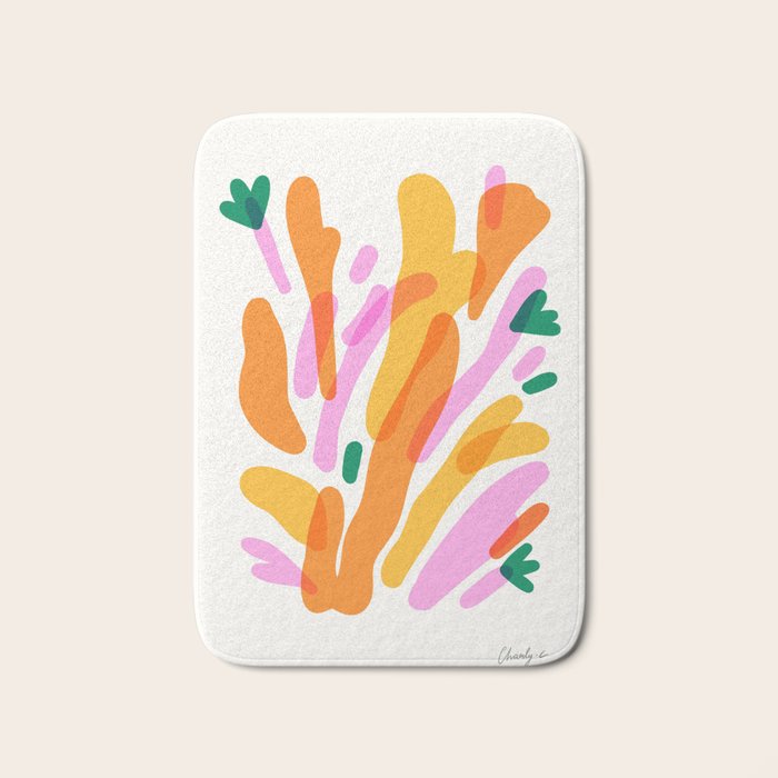 Abstract Flower Burst  Bath Mat Gallery Image 1