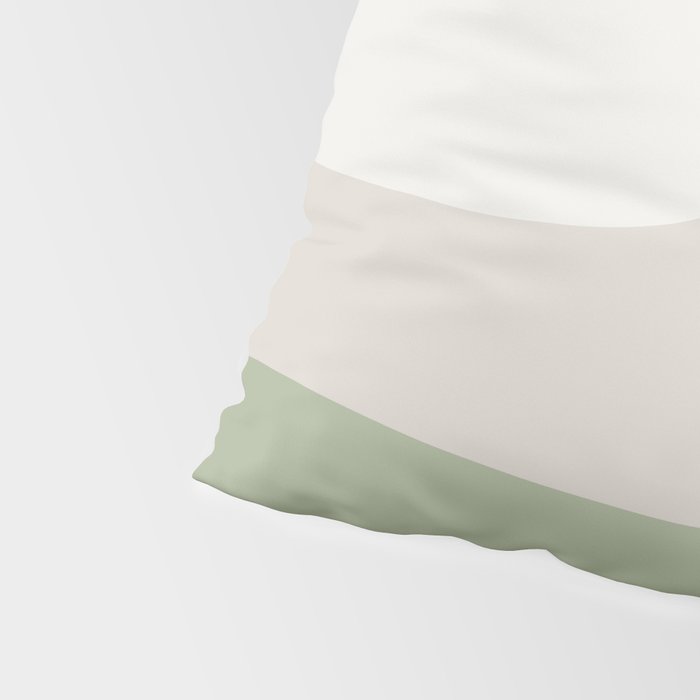 Triple Wave Modern Minimalist Abstract Pattern in Sage Green, Beige, and Cream Pillow Sham Gallery Image 4