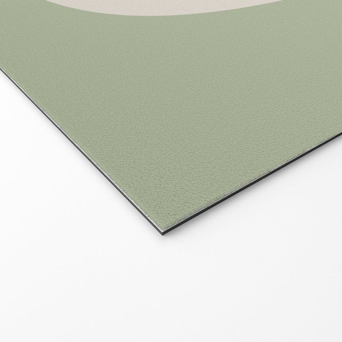 Triple Wave Modern Minimalist Abstract Pattern in Sage Green, Beige, and Cream Welcome Mat Gallery Image 2