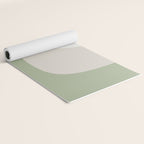 Triple Wave Modern Minimalist Abstract Pattern in Sage Green, Beige, and Cream Yoga Mat Gallery Image 2