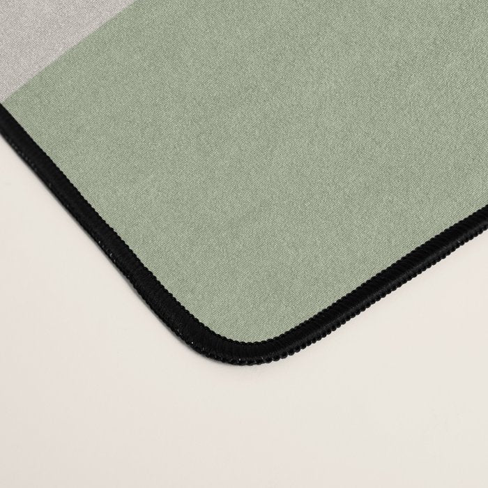 Triple Wave Modern Minimalist Abstract Pattern in Sage Green, Beige, and Cream Desk Mat Gallery Image 4