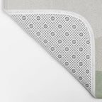 Triple Wave Modern Minimalist Abstract Pattern in Sage Green, Beige, and Cream Bath Mat Gallery Image 2