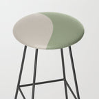 Triple Wave Modern Minimalist Abstract Pattern in Sage Green, Beige, and Cream Stool Gallery Image 2