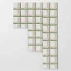 Triple Wave Modern Minimalist Abstract Pattern in Sage Green, Beige, and Cream Wallpaper Gallery Image 3