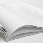 Triple Wave Modern Minimalist Abstract Pattern in Sage Green, Beige, and Cream Notebook Gallery Image 2