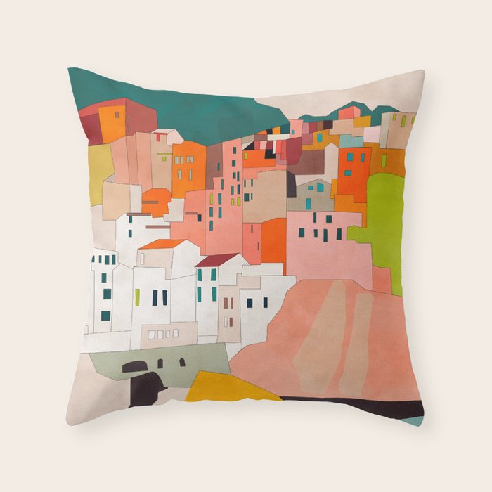 cinque terre Throw Pillow Gallery Image 6