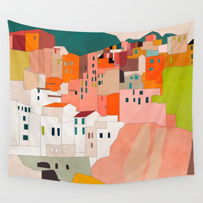 cinque terre Wall Tapestry Gallery Image 1