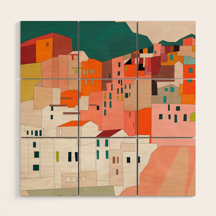cinque terre Wood Wall Art Gallery Image 1
