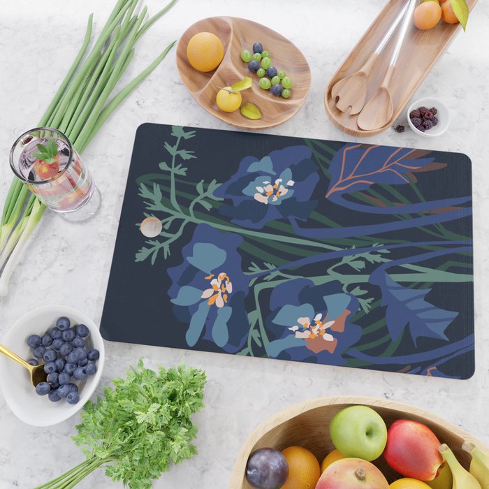 Wild flowers â modern floral illustration Cutting Board Gallery Image 2