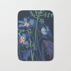 Wild flowers â modern floral illustration Bath Mat Gallery Image 1