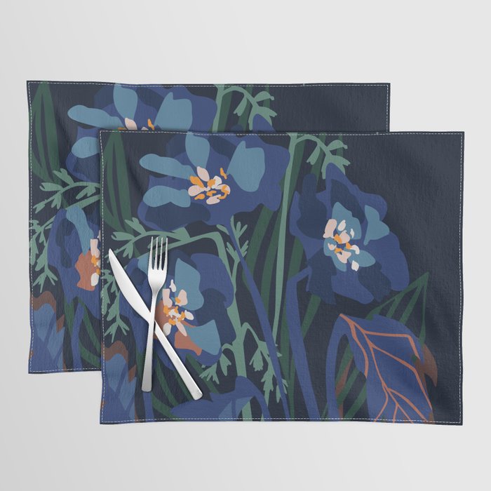 Wild flowers â modern floral illustration Placemat