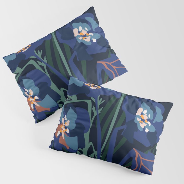 Wild flowers â modern floral illustration Pillow Sham Gallery Image 3