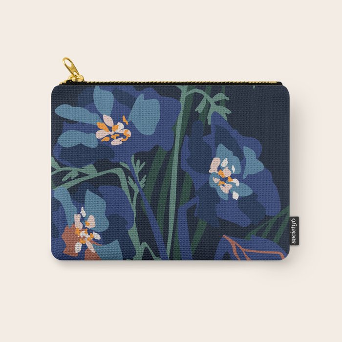 Wild flowers â modern floral illustration Carry All Pouch Gallery Image 1