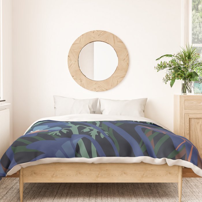 Wild flowers â modern floral illustration Duvet Cover Gallery Image 3