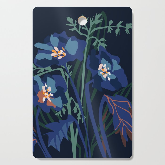 Wild flowers â modern floral illustration Cutting Board Gallery Image 1
