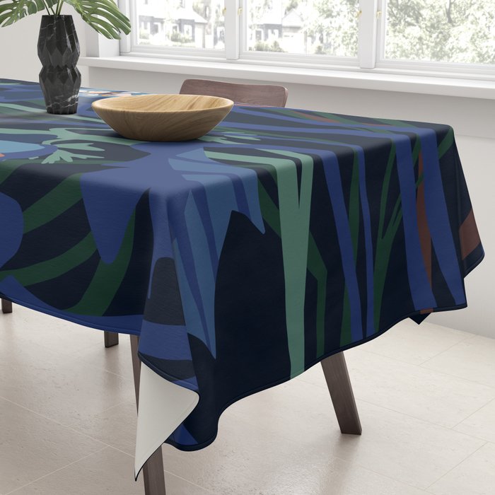 Wild flowers â modern floral illustration Tablecloth Gallery Image 3