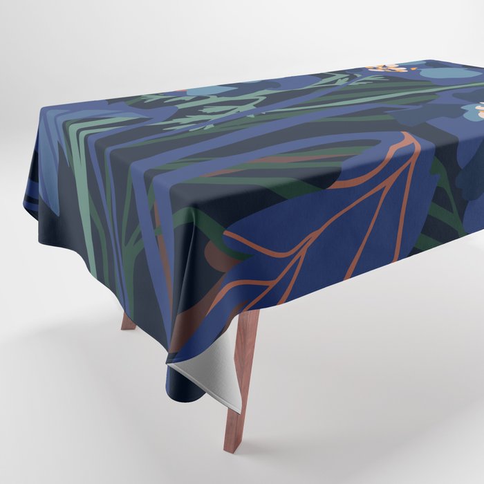 Wild flowers â modern floral illustration Tablecloth Gallery Image 1