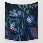 Wild flowers â modern floral illustration Wall Tapestry Gallery Image 4
