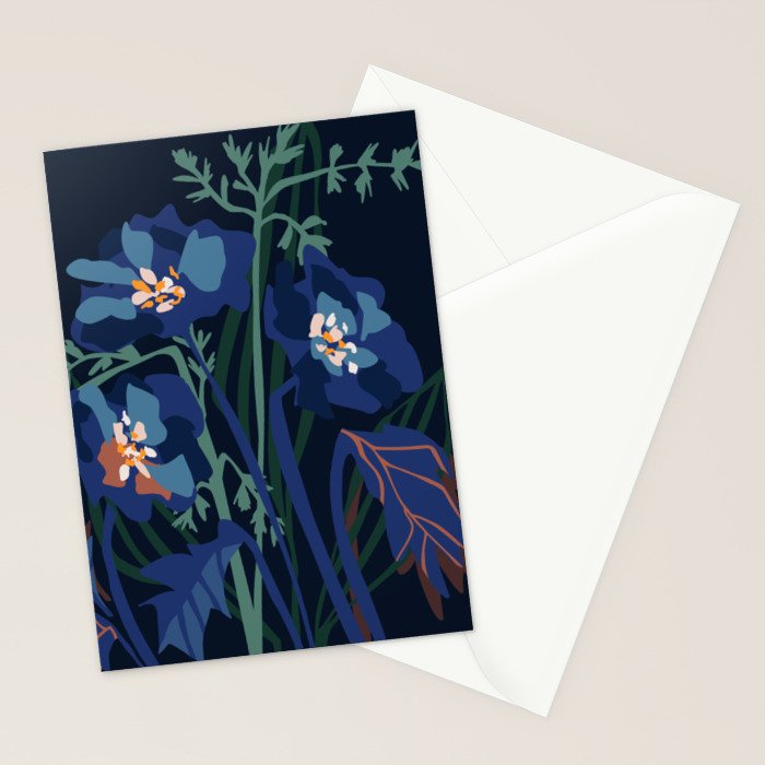 Wild flowers â modern floral illustration Stationery Card Gallery Image 2